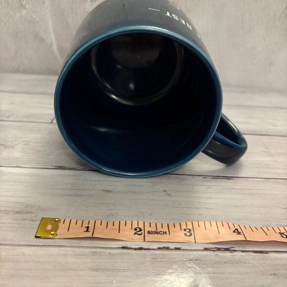 Indigo "The Best Ever" Navy Blue and White Mug (SKU: 217MI) - Picture 6 of 7